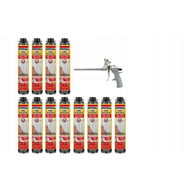 Soudal Pistolová pěna 121105 750 ml 12 kusů pistole FG-STD15
