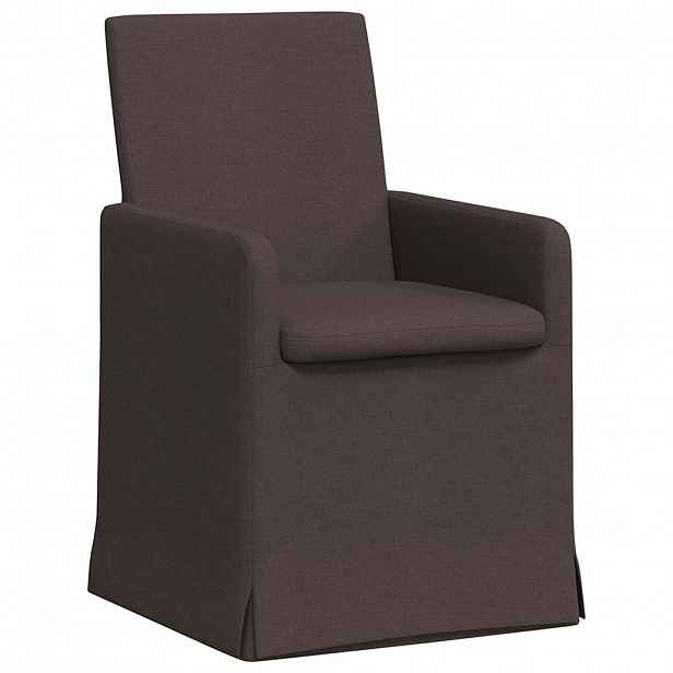 vidaXL Jídelní židle 2 ks Textil Tmavě hnědá 57 x 68 x 94 cm
