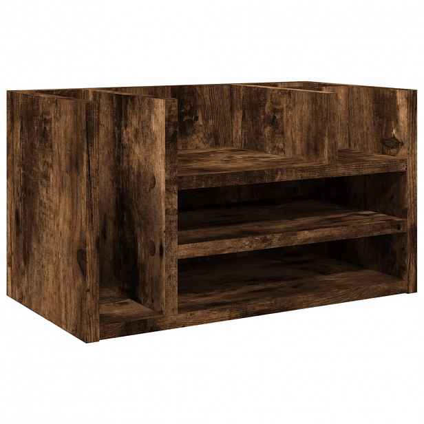 vidaXL Stolní organizér kouřový dub 44,5 x 24 x 25 cm kompozitní dřevo