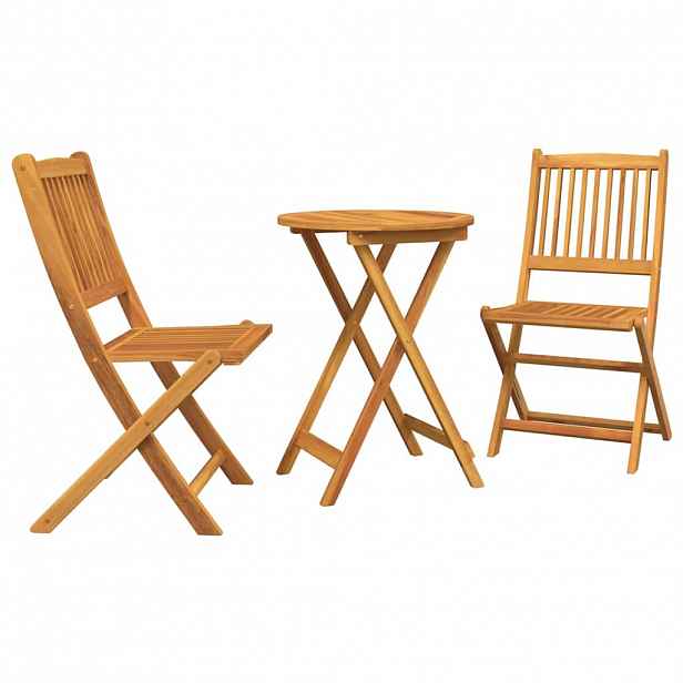 vidaXL Zahradní bistro set 3 ks Hnědá Masivní akátové dřevo