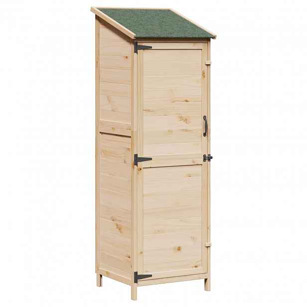 vidaXL Zahradní shed se střechou Přírodní 59,5 x 56 x 176,5 cm