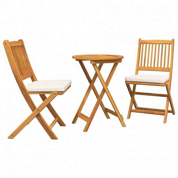 vidaXL Zahradní bistro set 3 ks Hnědá Masivní akátové dřevo