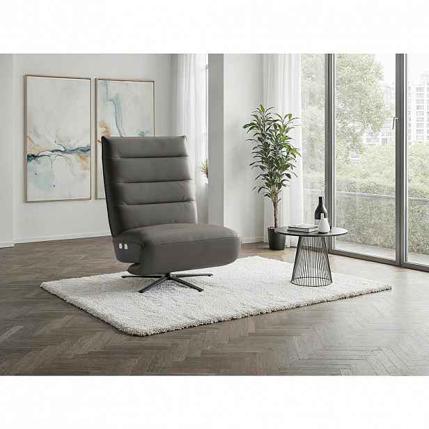 Sit & More RELAXAČNÍ KŘESLO, kůže, antracitová