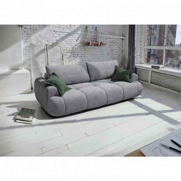 Livetastic ROZKLÁDACÍ POHOVKA, plast, textil, kompozitní dřevo, šedá