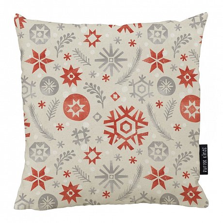 Vánoční polštář s bavlněným povlakem Butter Kings Snowflake Frost, 50 x 50 cm