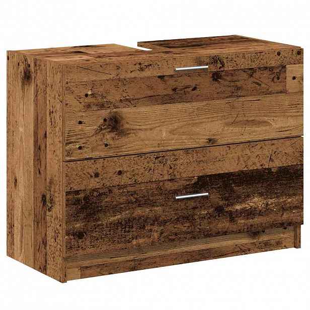 vidaXL Koupelnová skříň Staré dřevo 78 x 37 x 59 cm Kompozitní dřevo