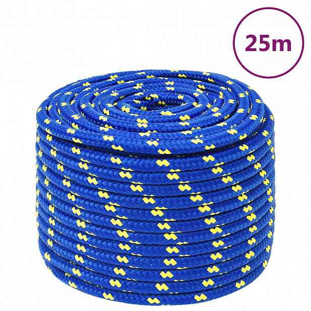 vidaXL Lodní lano modré 14 mm 25 m polypropylen