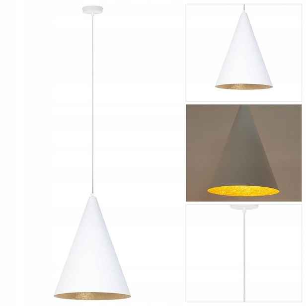 Závěsná lampa Vesuvio zlatá, moderní, nastavitelná nad psací stůl Sigma Lighting