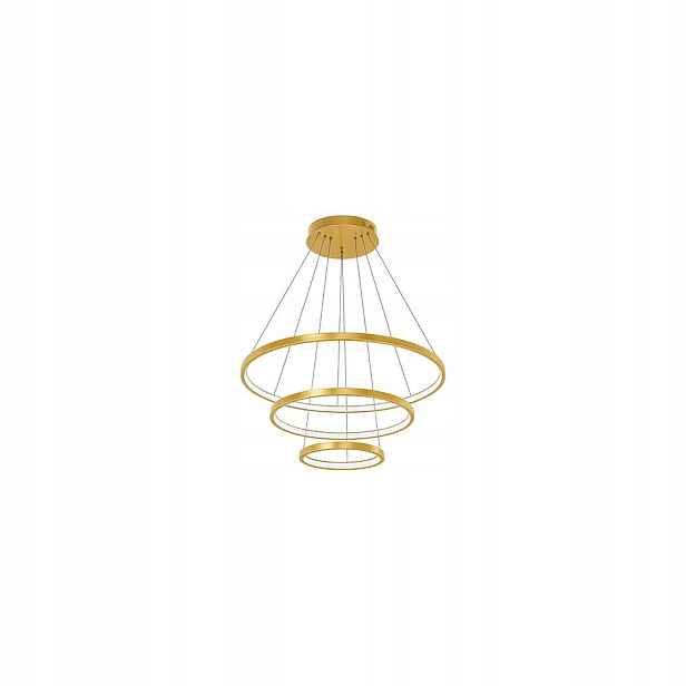 Zlatý Led Lustr Dálkový Ovladač Rf Teplota 3000K-6500K 77W