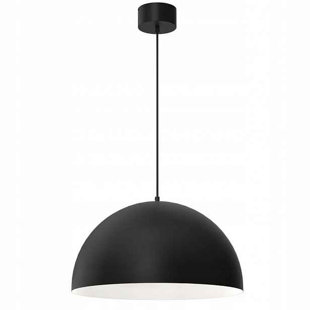 Černá kovová polokruhová závěsná lampa Single 3003 Luminex