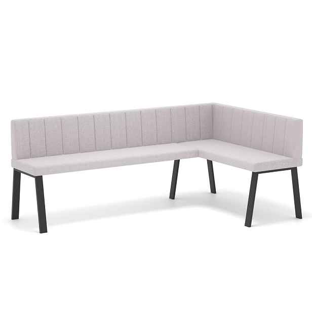 Idohome ROHOVÁ LAVICE MONO Y pravá tkanina prošívaná, 128/168 cm, béžová