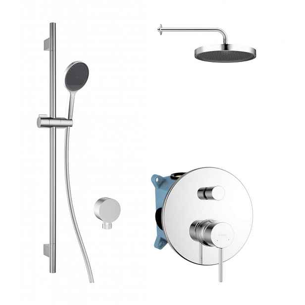 kielle Oudee - Sprchový set s baterií pod omítku, pro 2 spotřebiče, s příslušenstvím EcoSpare a tělesem, chrom 20602SP50