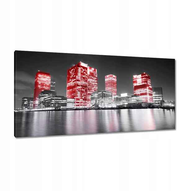 Obrazy 115x55 Červené mrakodrapy