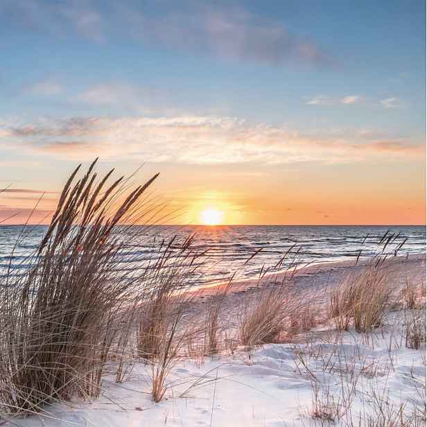 Obraz na plátně Západ nad mořem, 35x35 cm