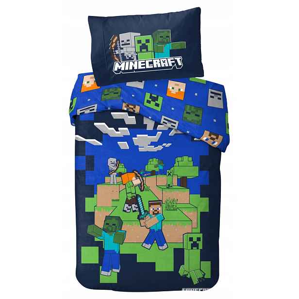 Povlečení Pro Mládež Minecraft 140x200 Gamer Hra Alex Steve Baby Pig