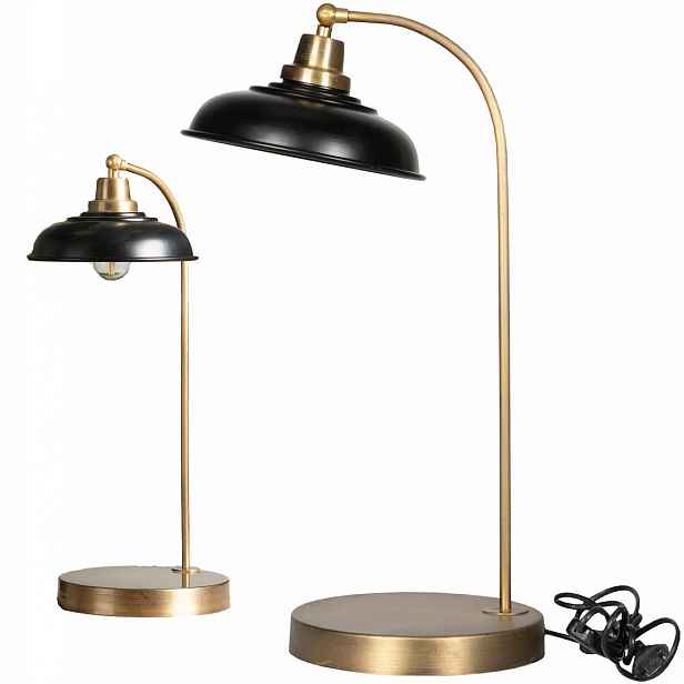 Stolní Lampa Velká 52 cm zlatá černá stojící noční do obývacího pokoje E27 vysoká