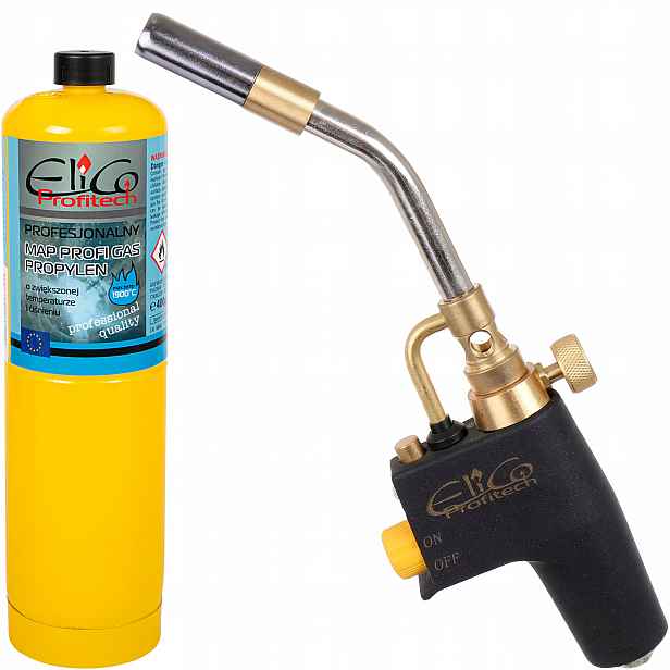 Pájecí Plynový Hořák Univerzální Mapp 1' 1900°C Gaz 400g Kartusz Elico