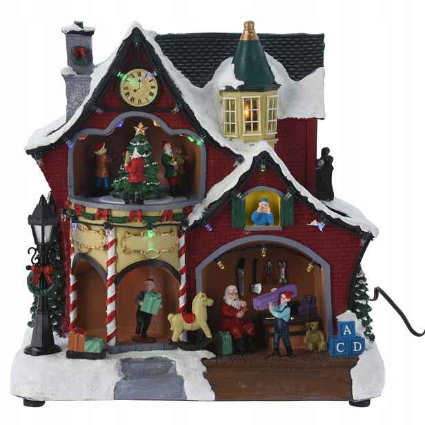 Pohyblivá vánoční scéna Sídlo Santa Clause