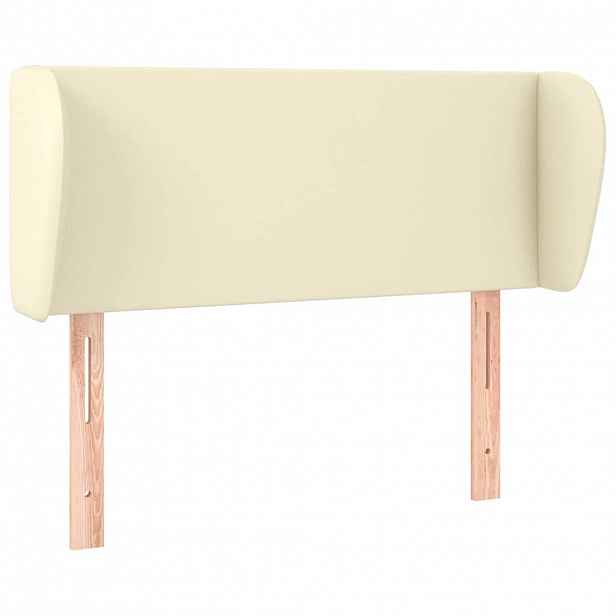 vidaXL Čelo postele typu ušák krémové 103x23x78/88 cm umělá kůže