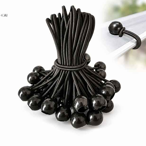 Gum S Kuličkou Pro Montáž Upevnění Plachty 100X Guma Napínací Napínák 16 CM