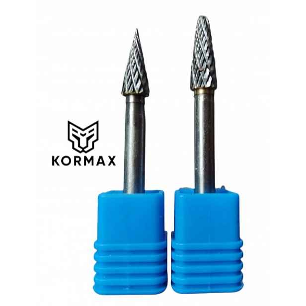 Rychlootáčkový frézovací rotační pilník 8 mm na kov s karbidem Set 2ks