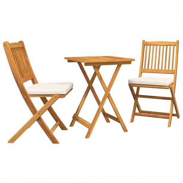 vidaXL Zahradní bistro set 3 ks Hnědá Masivní akátové dřevo