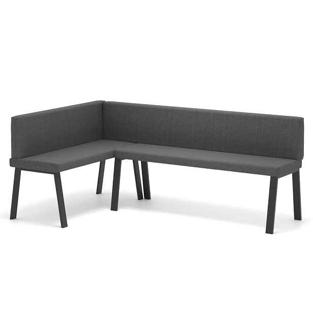 Idohome ROHOVÁ LAVICE MONO Y levá tkanina hladká, 142/196 cm, tmavě šedá
