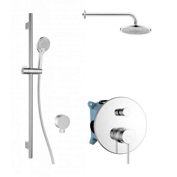 kielle Oudee - Sprchový set s baterií pod omítku, pro 2 spotřebiče, s příslušenstvím EcoSpare a tělesem, chrom 20602SP60