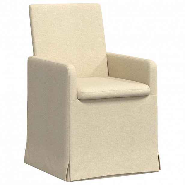 vidaXL Jídelní židle 2 ks Textil Krémová 57 x 68 x 94 cm