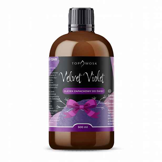 Vonný olej na svíčky Velvet Violet 500 ml, vůně parafínového vosku
