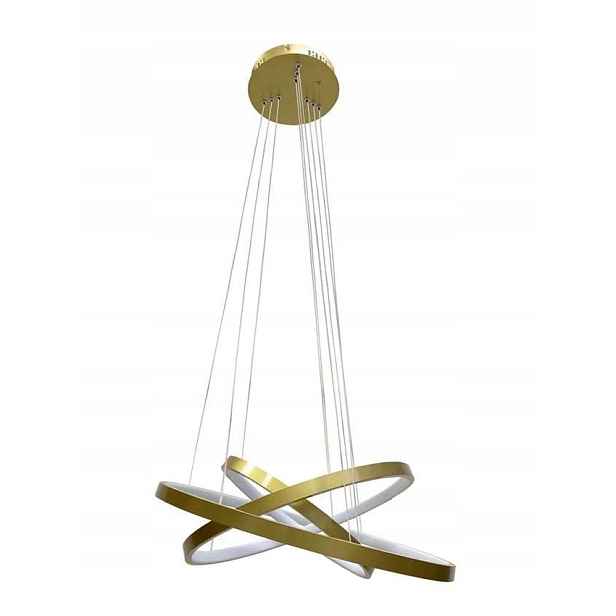 Zlatý moderní Led lustr do obývacího pokoje, trojitý, neutrální barva Candellux