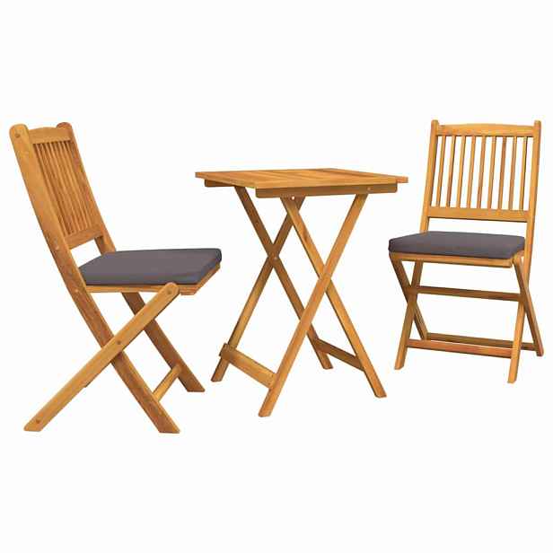 vidaXL Zahradní bistro set 3 ks Hnědá Masivní akátové dřevo
