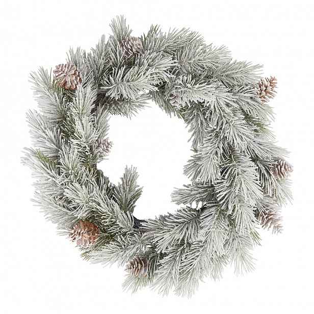 Butlers FLORISTA Věnec se šiškami zasněžený 60 cm