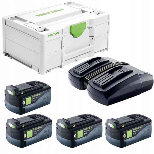 Napájecí Sada Pro Akumulátory Sys 18V 4X5,0Ah Tcl 6 Duo Festool 577709