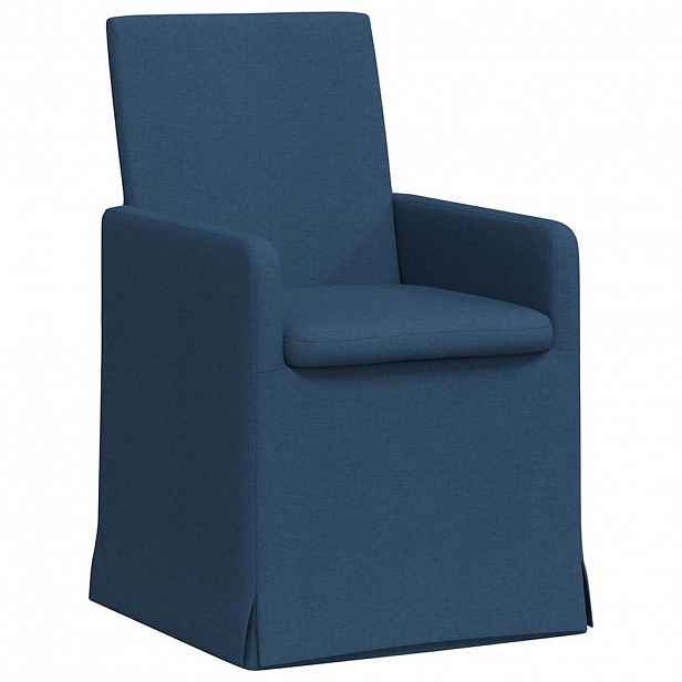 vidaXL Jídelní židle 2 ks Textil Modrá 57 x 68 x 94 cm