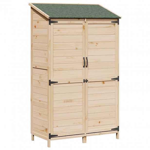 vidaXL Zahradní shed se střechou Přírodní 106,5 x 56 x 176 cm