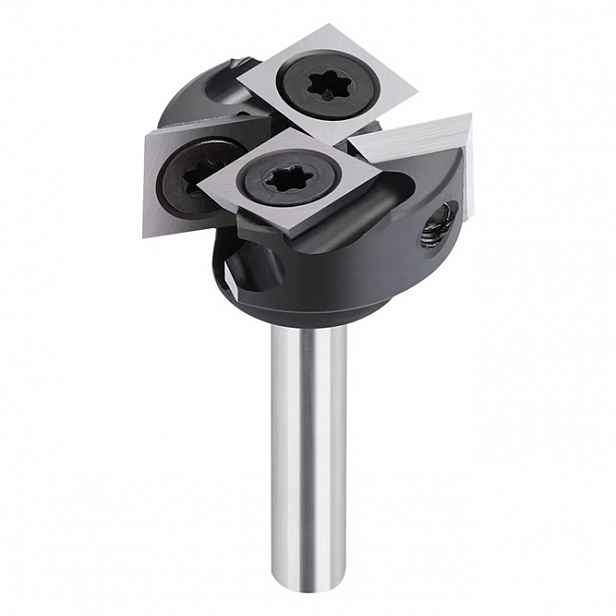 Zarovnávací Fréza Ploch 25,4MM Stopka 6MM na destičky 4-čepele Dřeva