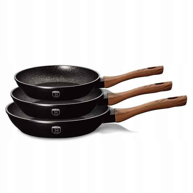 Berlinger Haus Granitové Pánve 3 Ks Sada Ebony Rosewood BH1727