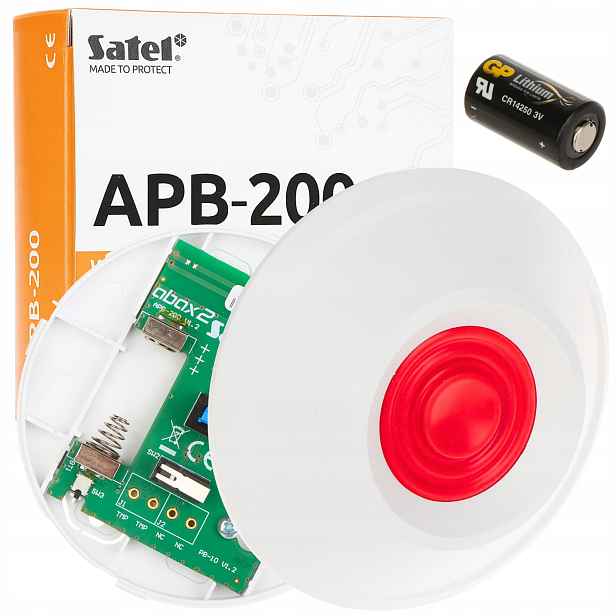Bezdrátové přepadové tlačítko Satel APB-200 868MHz 4-kanálový systém Abax 2