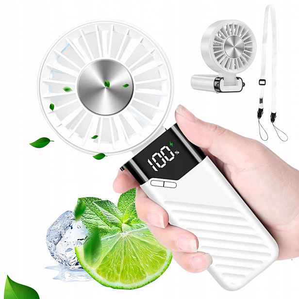 Mini stolní ventilátor Ruční bezdrátový cestovní ventilátor do kanceláře