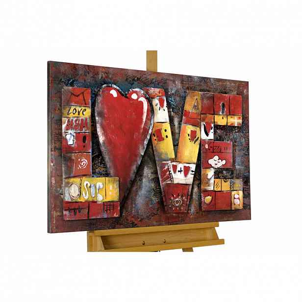 KUNSTLOFT KOVOVÝ OBRAZ NEJKRÁSNĚJŠÍ POCIT, 90/60 CM