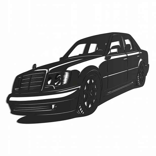 Mercedes-Benz 500 E Dřevěný 3D obraz