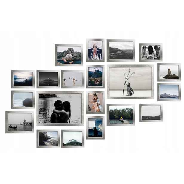 Multirám Lizbona Sada rámečků na fotografie stříbrná