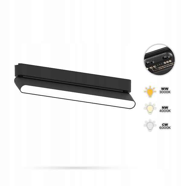 Reflektor Flood Reg 18W ZD18F Slim Track a FiberFLEX 24VDC 3CCT 3/4/6K