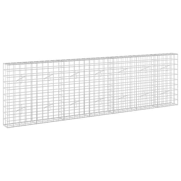 vidaXL Gabion s drátem 5 mm a síťkou 10x10 cm 350x20x100 cm