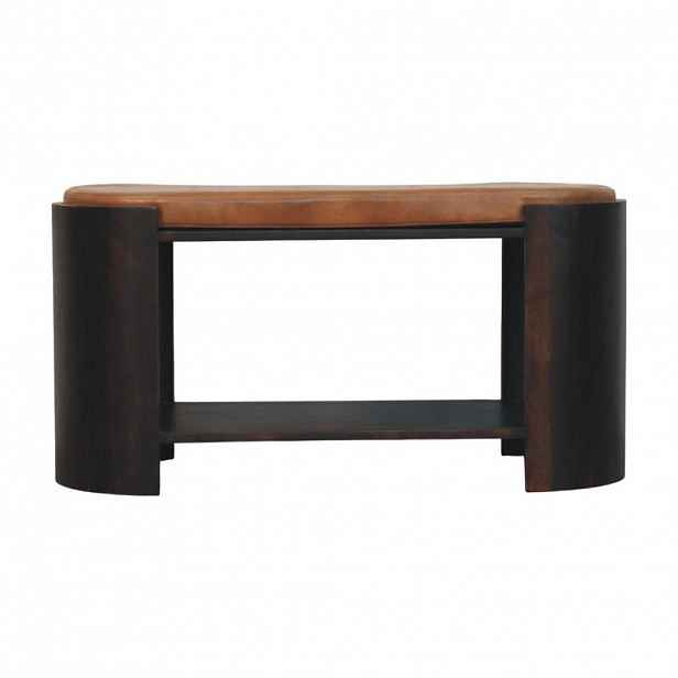 Artisan Furniture NOČNÍ STOLEK s povrchovou úpravou Wine Wood Oak, 1 zásuvka, 1 otevřená police, tmavě hnědý.