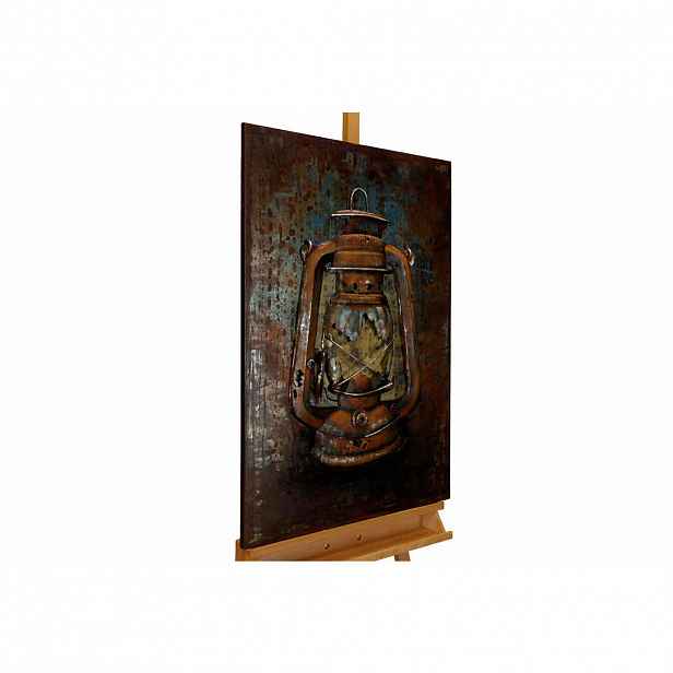 KUNSTLOFT KOVOVÝ OBRAZ ZPĚT DO STARÝCH ČASŮ, 60/90 CM