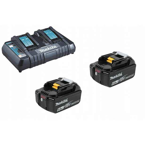 Makita 2 Akumulátory BL1860B 6Ah Nabíječka DC18RD