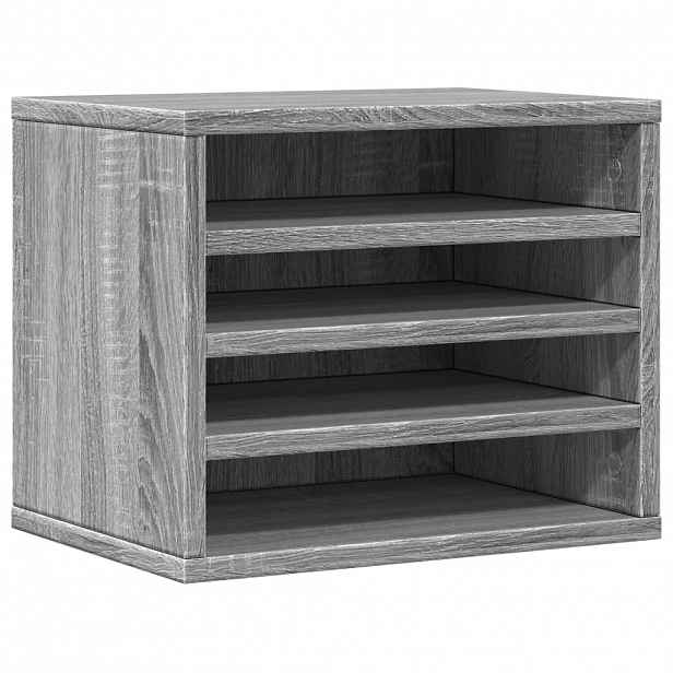 vidaXL Stolní organizér šedý sonoma 36 x 26 x 29,5 cm kompozitní dřevo