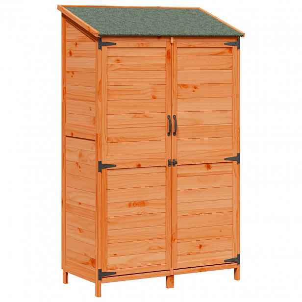 vidaXL Zahradní shed Hnědá 106,5 x 56 x 176 cm Masivní jedlové dřevo